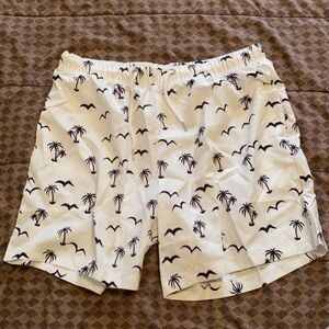 Summer White/Black Palm Tree Swim Shorts!!!